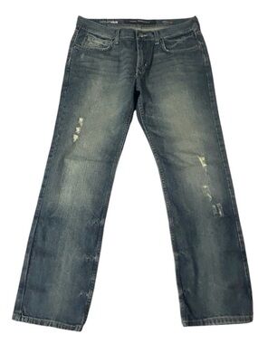 NWT Marc Anthony Distressed Straight-Leg Jeans - Dark Wash Blue 30x32